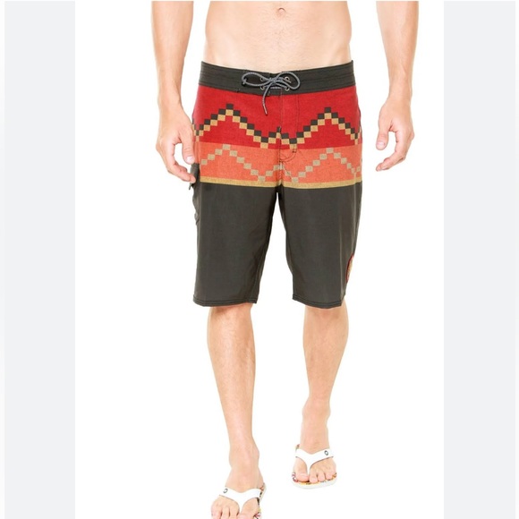 VANS NATHAN FLETCHER RISING SWELL SOUTHWESTERN GRAPHIC SWIM BOARD SHORTS Sz36 - Picture 1 of 8